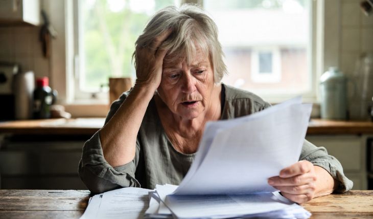 Woman reviewing documents